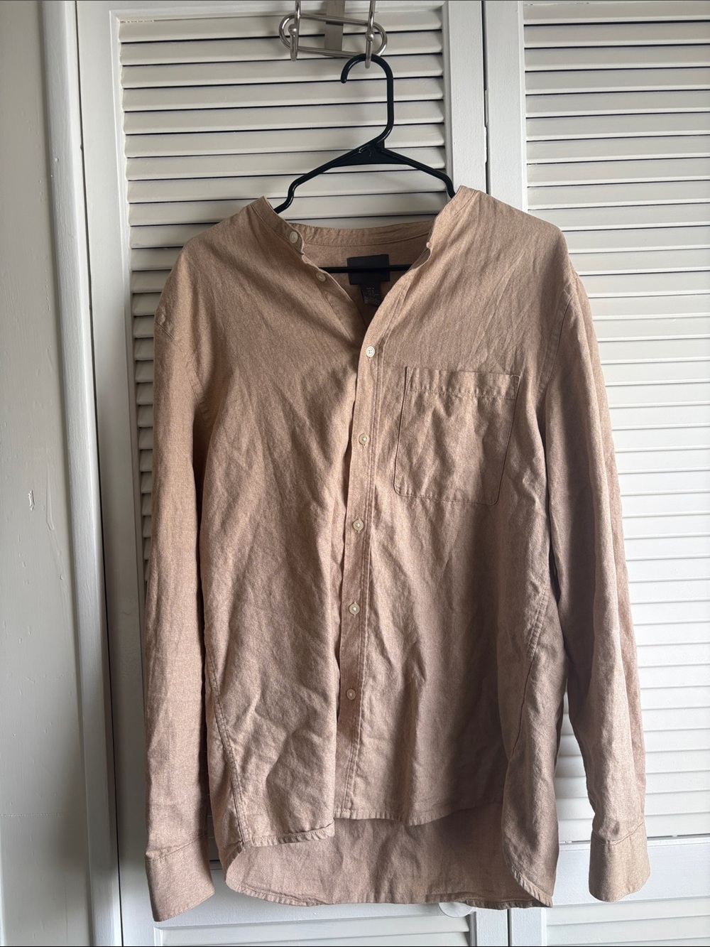 H&M Tan Collared Button-Up Shirt